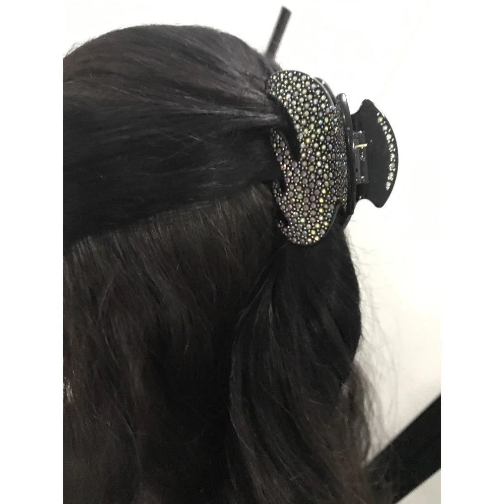 New Gorgeous‎ embroidered Hair Clip Claw w Shinny Crystals Hair Accessories